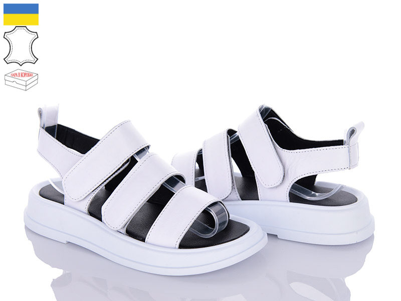Босоножки Viscala (36-40) 23212-110 білий-ч (лето)