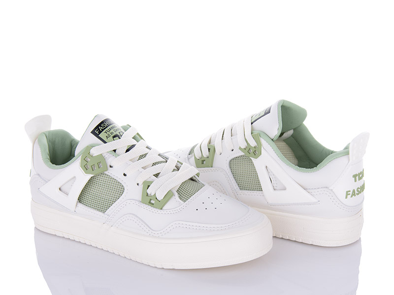 Кроссовки VIOLETA (35-40) G7-2529 white-green (деми)