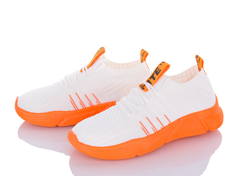 Кроссовки VIOLETA (36-41) 185-1 white-orange (лето)