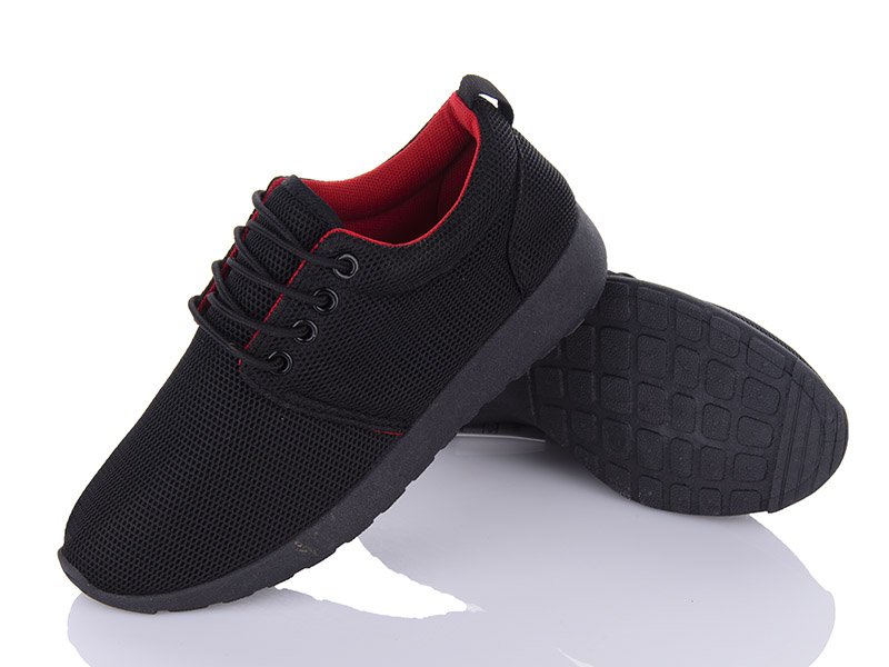 Кроссовки VIOLETA (36-40) 4-308 black-red (лето)