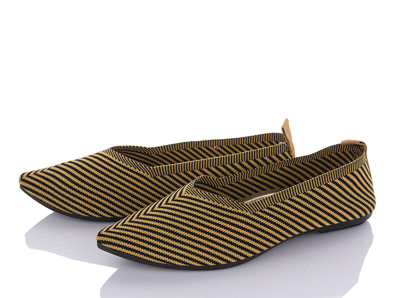 Балетки VIOLETA (36-41) 45-91 yellow-black (лето)