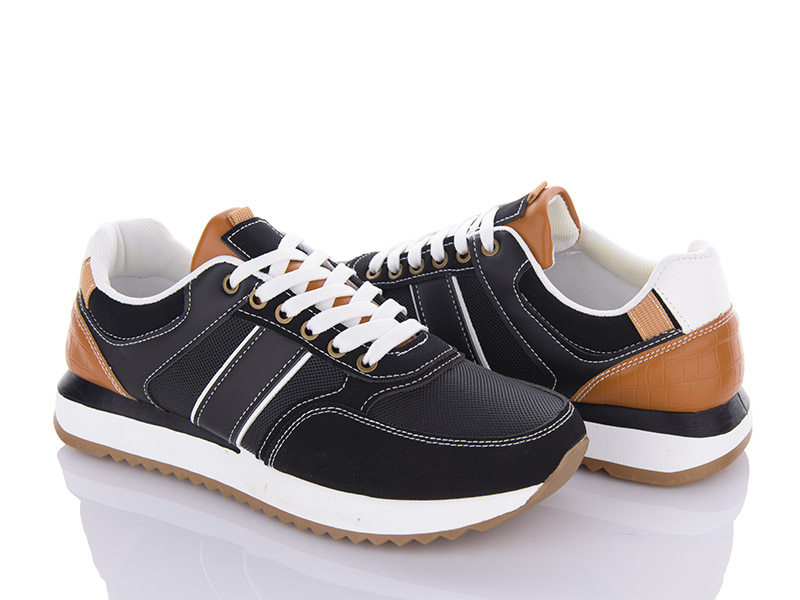 Кроссовки VIOLETA (40-45) 20-975 black (деми)