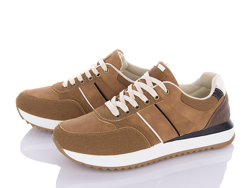 Кроссовки VIOLETA (40-45) 20-975 camel (деми)