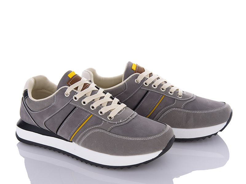 Кроссовки VIOLETA (40-45) 20-975 d.grey (деми)