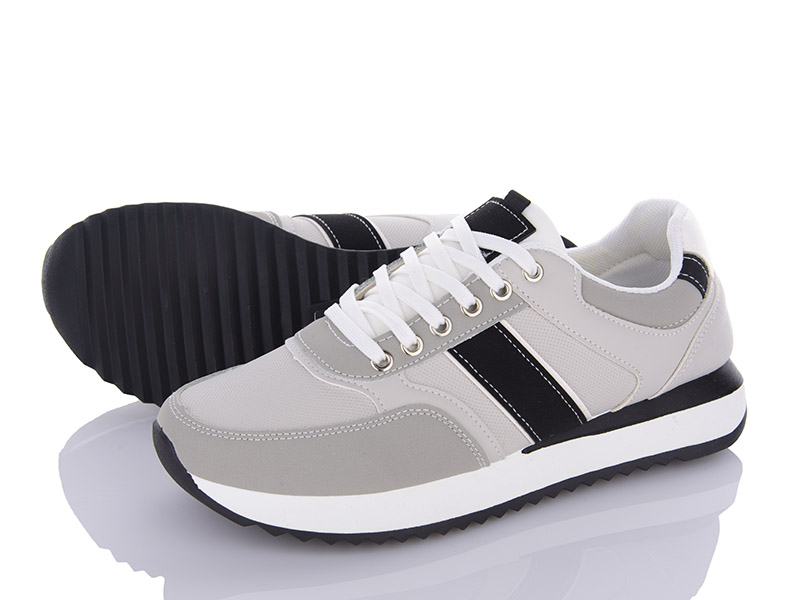Кроссовки VIOLETA (40-45) 20-975 l.grey (деми)