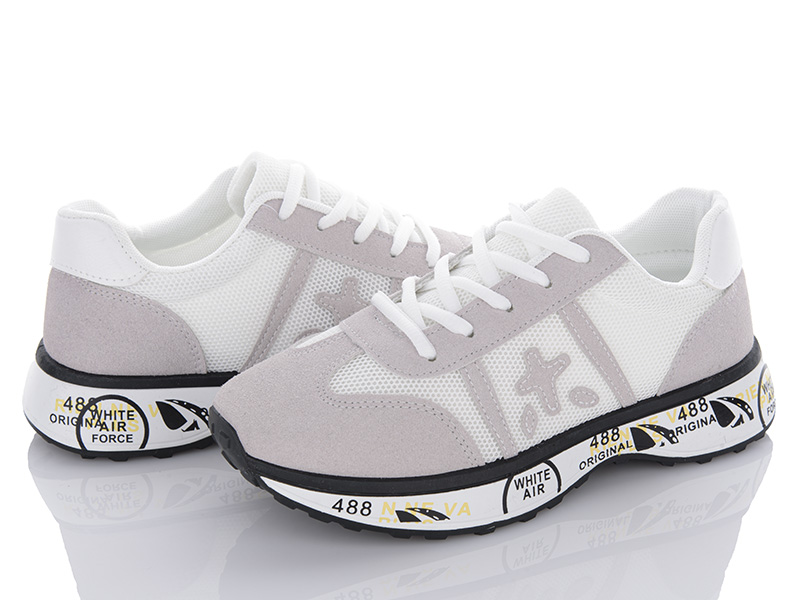 Кроссовки VIOLETA (36-41) 149-14 white-grey (деми)