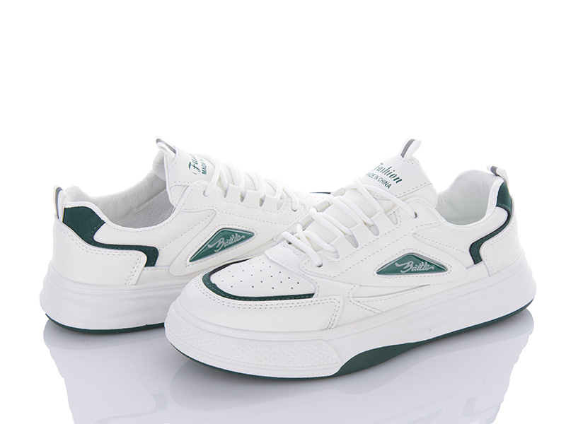 Кроссовки VIOLETA (36-40) 186-21 white-green (деми)
