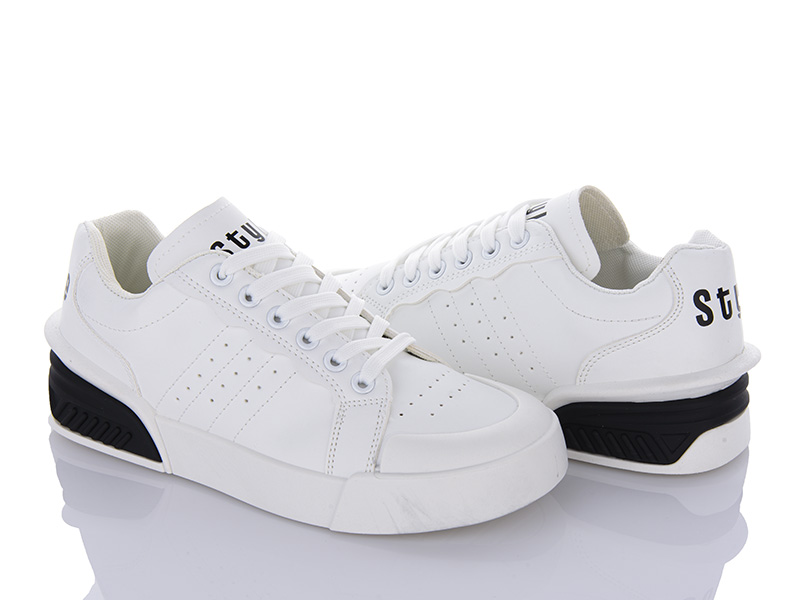 Кроссовки VIOLETA (36-41) 143-38 white-black (деми)