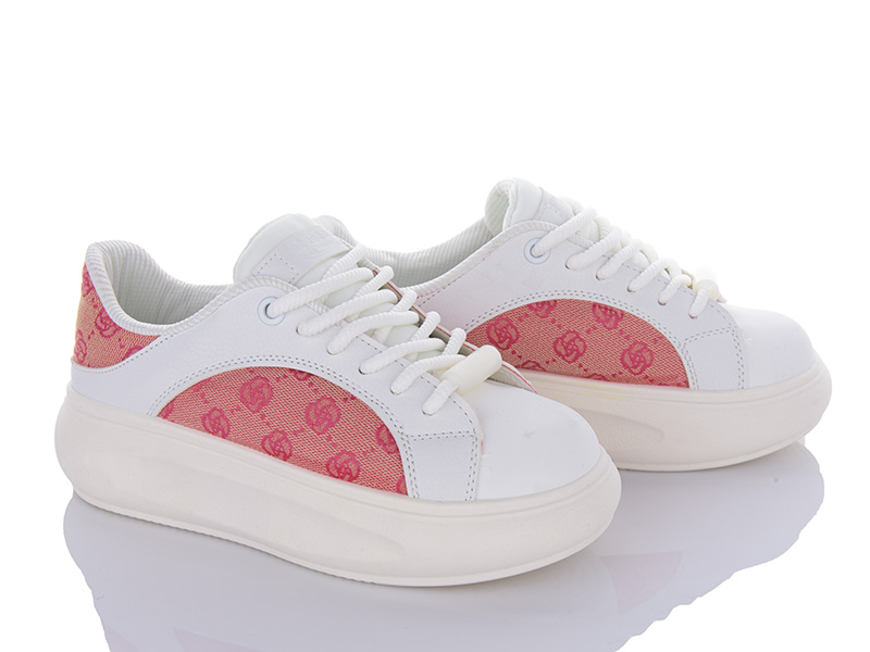 Кроссовки VIOLETA (36-40) 186-23 white-pink (деми)