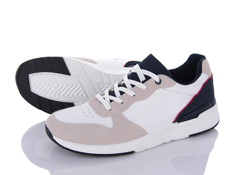 Кроссовки VIOLETA (40-45) 9-785 white-grey (деми)