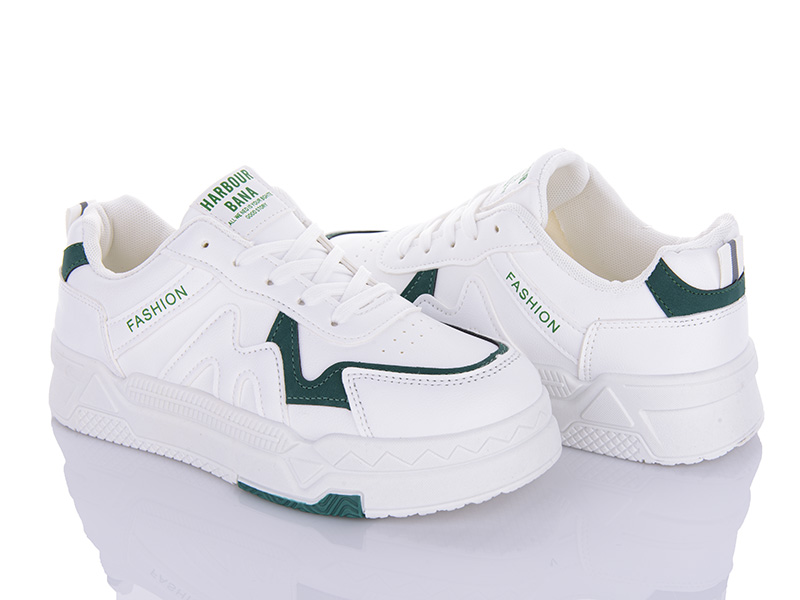 Кроссовки VIOLETA (37-41) 45-97 white-green (деми)