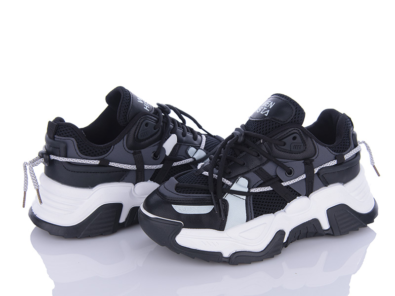 Кроссовки VIOLETA (36-40) 182-8-182-12 black (деми)