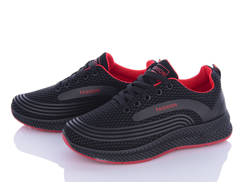 Кроссовки VIOLETA (36-41) 197-141 black-red (деми)