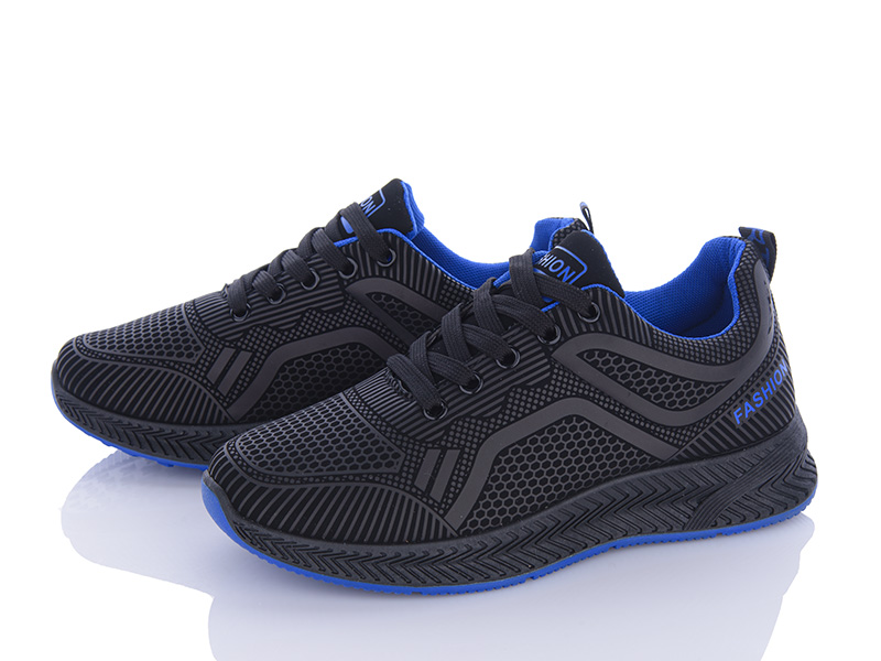 Кроссовки VIOLETA (36-41) 197-143 black-blue (деми)