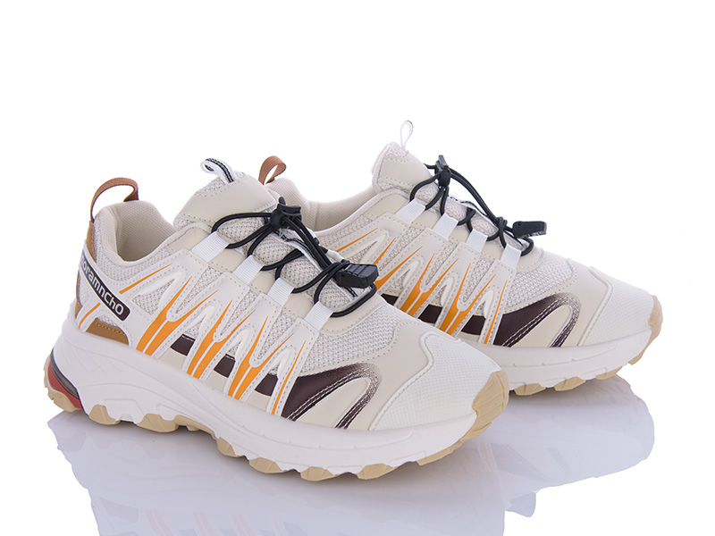 Кроссовки VIOLETA (36-40) 197-148 khaki-orange (деми)