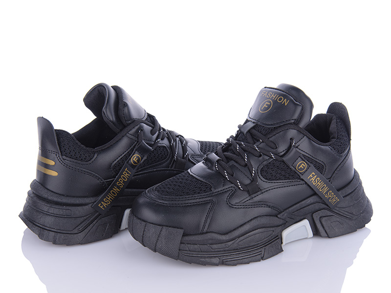 Кроссовки VIOLETA (36-40) 182-10-D12 black (деми)
