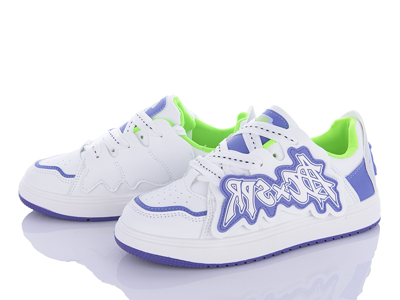 Кроссовки VIOLETA (36-40) 186-26 white-purple (деми)