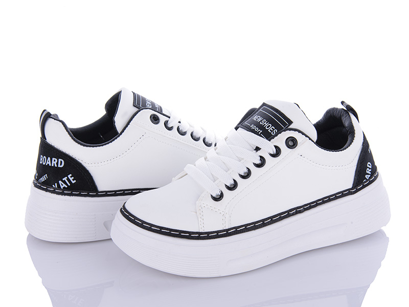 Кроссовки VIOLETA (36-41) 9-795 white-black (деми)