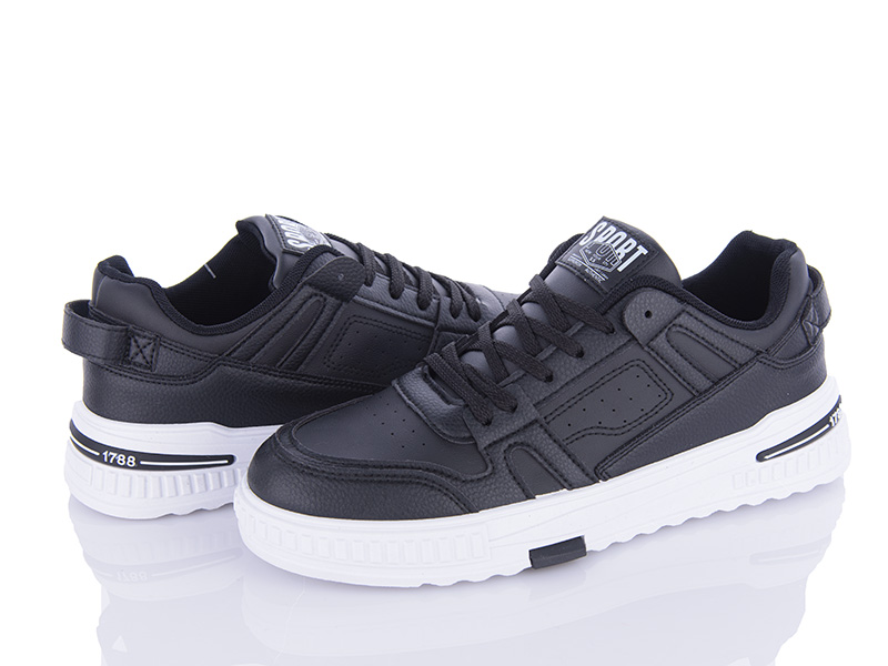 Кроссовки VIOLETA (40-45) 9-797 black (деми)