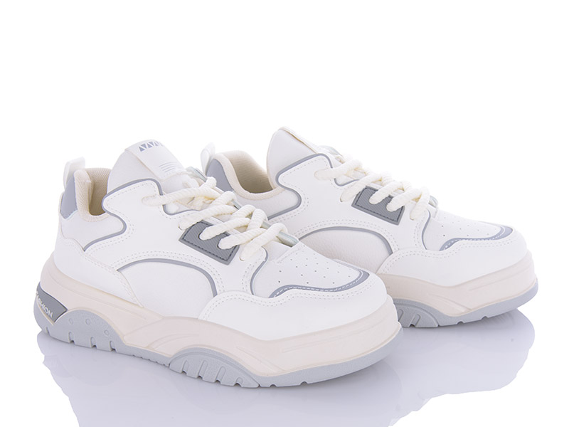 Кроссовки VIOLETA (36-41) 149-35 white-grey (деми)
