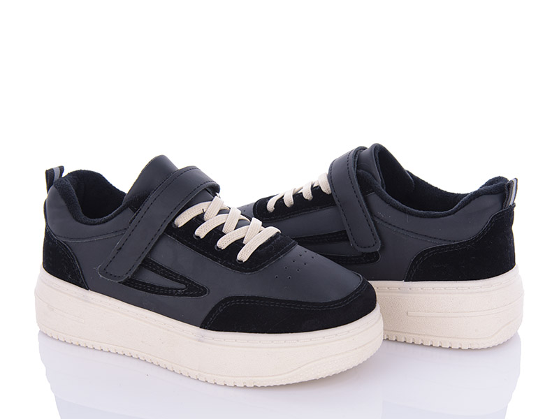 Кроссовки VIOLETA (32-37) 150-37 black-beige (деми)