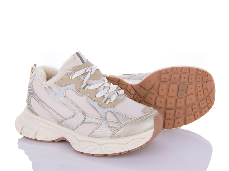 Кроссовки VIOLETA (36-40) 197-155 beige (зима)