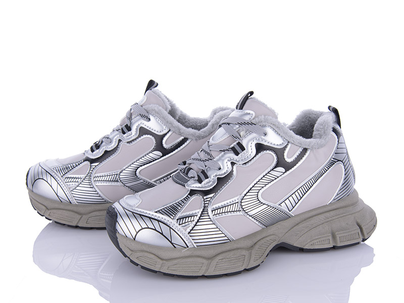 Кроссовки VIOLETA (36-40) 197-155 l.grey (зима)