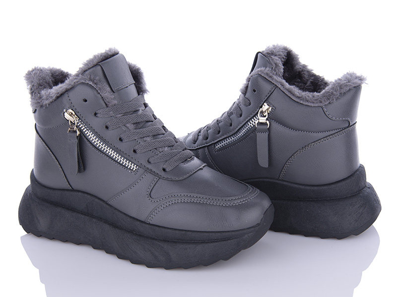 Кроссовки VIOLETA (36-41) 178-41 grey (зима)
