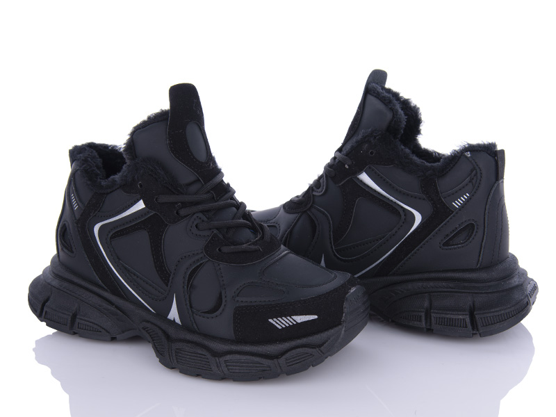 Кроссовки VIOLETA (36-40) 197-156 black (зима)