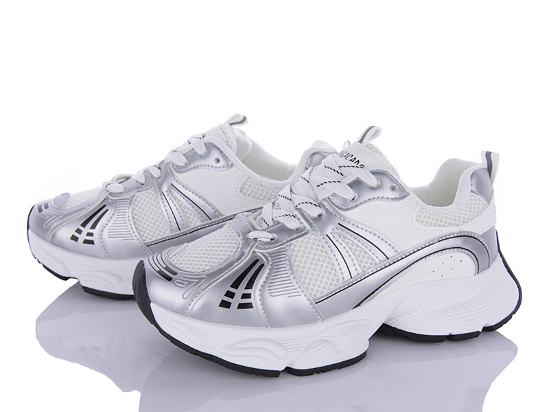 Кроссовки VIOLETA (36-41) 136-24 silver (деми)