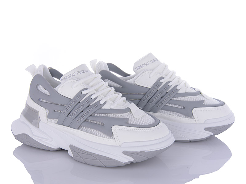 Кроссовки VIOLETA (36-41) 149-37 white-grey (деми)