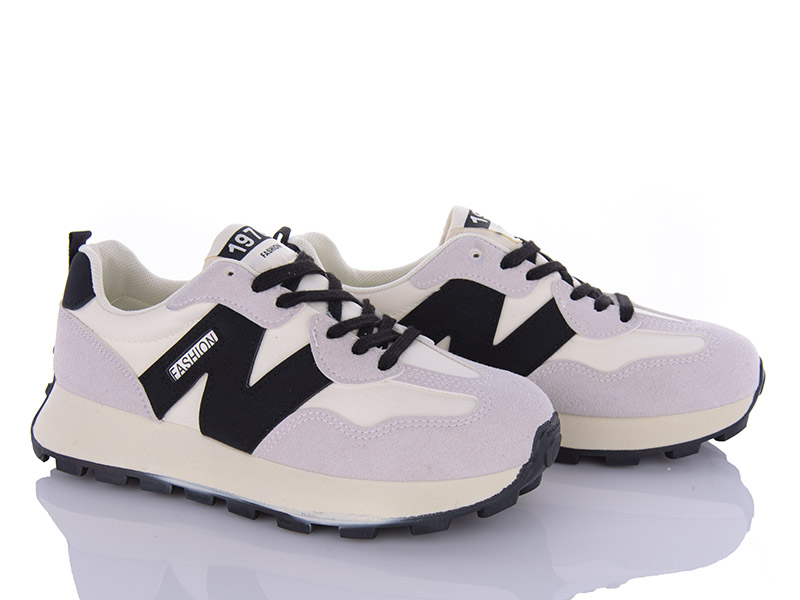 Кроссовки VIOLETA (36-40) 170-19 beige-black (деми)