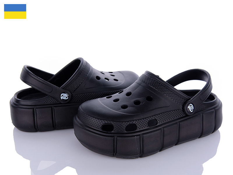 Кроксы Roks (36-40) Progress 152 чорний (лето)