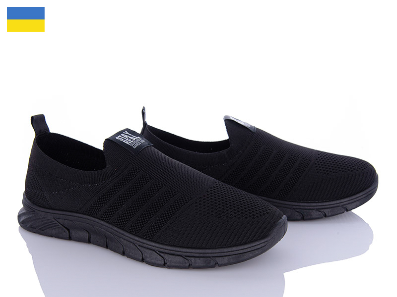 Кроссовки Vladimir (41-45) Крок K236 чорний (лето)