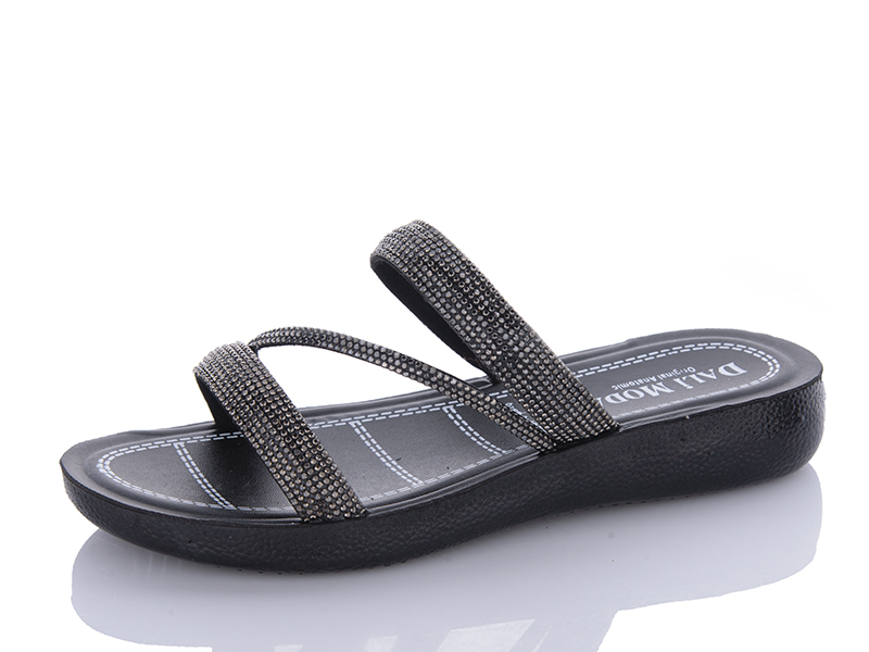 Шлепанцы Sali One (36-40) 8137 срібло (лето)
