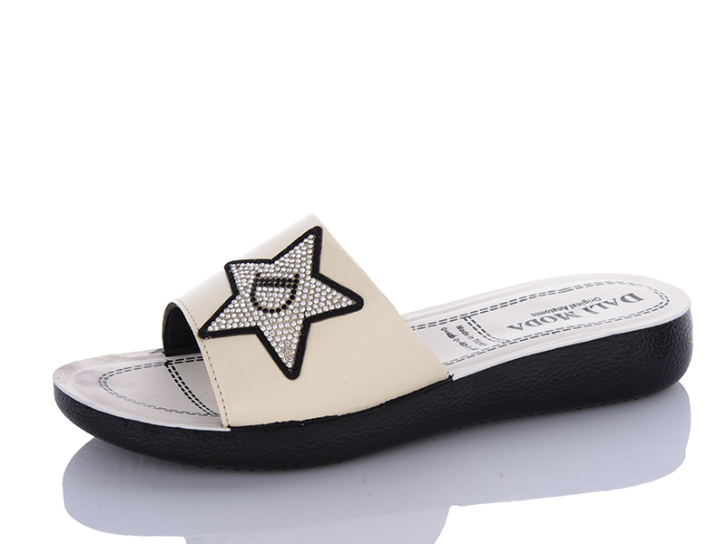 Шлепанцы Sali One (36-40) 8150 бежевий (лето)