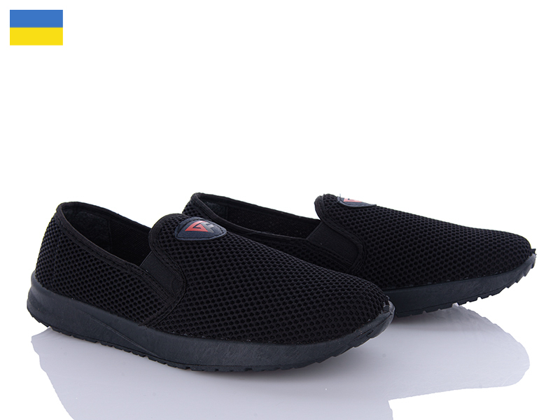 Слипоны Kindzer (41-45) Kindzer W144 чорний (лето)