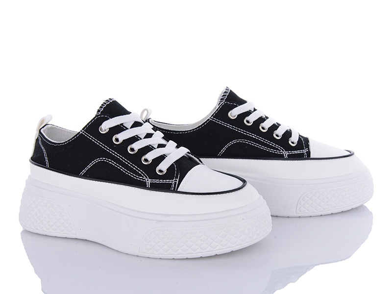 Кроссовки VIOLETA (36-41) 182-39 black-white (деми)