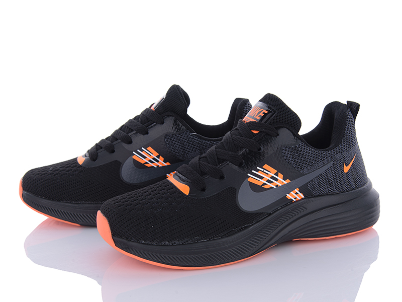 Кроссовки VIOLETA (36-41) HD6-2053-1 black-orange (деми)