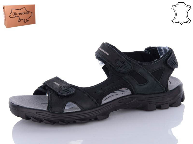 Сандалии Restime (46-49) NGL25042 black батал (лето)