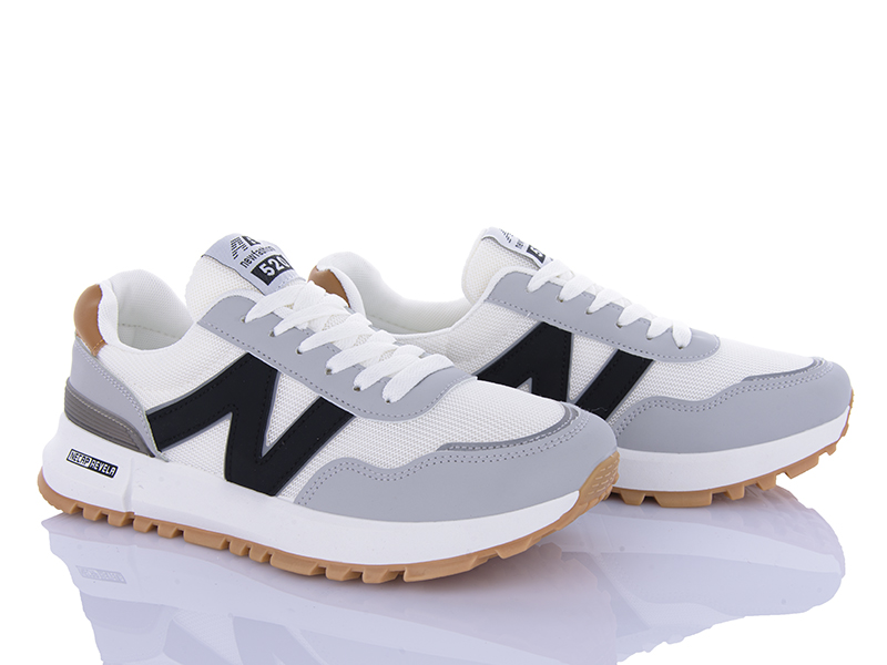 Кроссовки VIOLETA (40-45) HD35-149-16 white-grey (деми)
