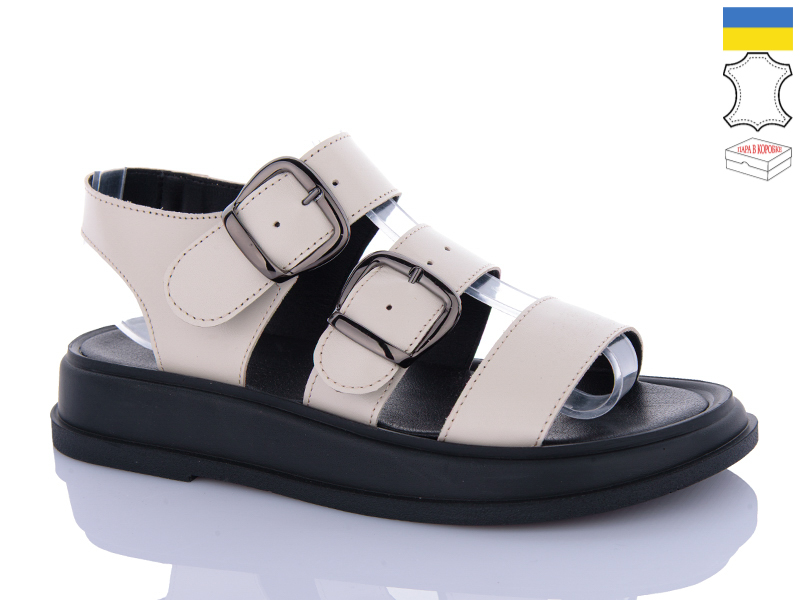 Босоножки Sali (36-40) 914 бежевий (лето)