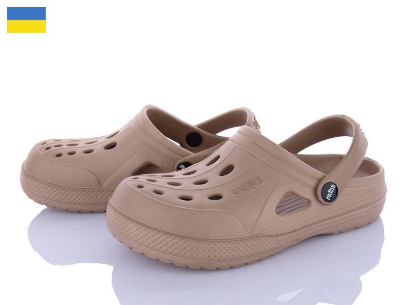 Кроксы Alex (36-41) 12345 т.бежевий (лето)