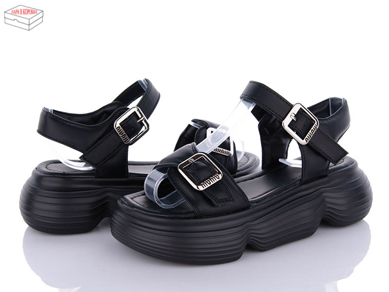 Босоножки Ailaifa (36-41) 7051 all black (лето)