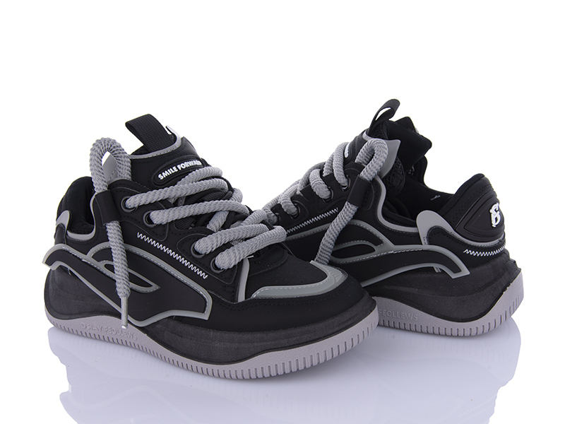 Кроссовки VIOLETA (36-41) 136-27 all black (деми)