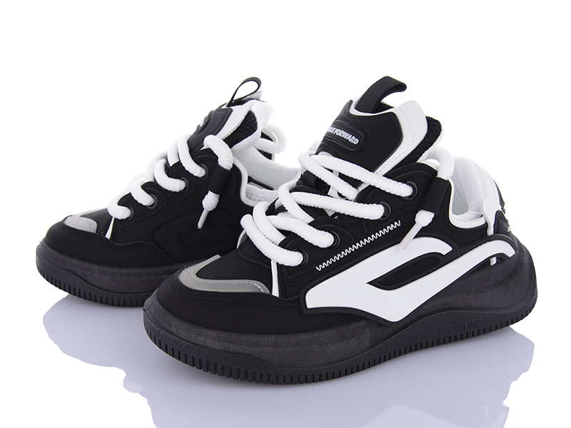 Кроссовки VIOLETA (36-41) 136-27 black-white (деми)