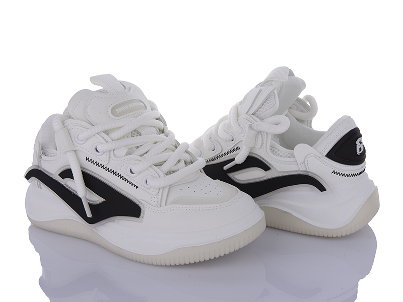 Кроссовки VIOLETA (36-41) 136-27 white-black (деми)