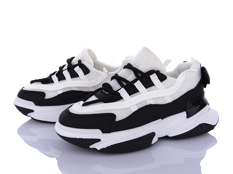 Кроссовки VIOLETA (36-41) 149-38 black-white (деми)