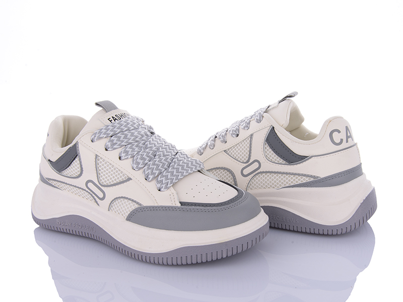 Кроссовки VIOLETA (36-41) 149-50 white-grey (деми)