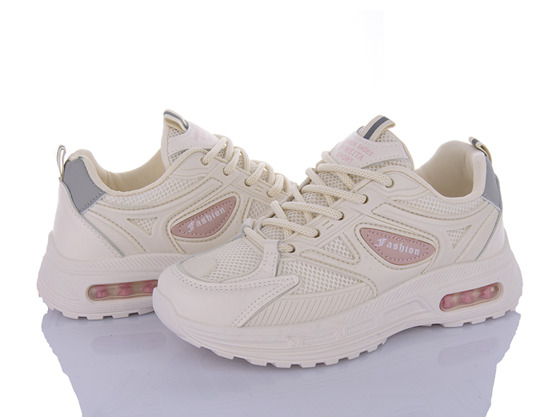 Кроссовки VIOLETA (36-41) 176-35 beige-pibk (деми)